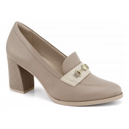 Zapatos De Taco Scarpin De Mujer Comfortflex Beige 23-75304