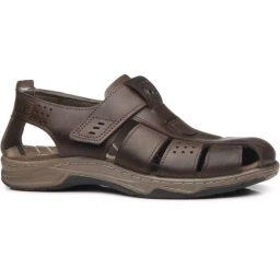 Sandalias Pegada Para Hombre De Cuero Marrn 132255