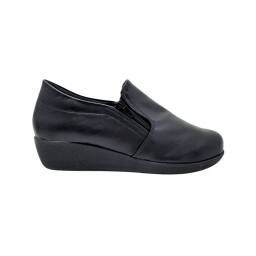 Zapato Mocasn De Ecocuero Con Cierre De Mujer 407399