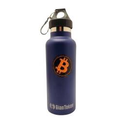 Botella Termica Bitcoin Doble Pared En Acero Inox 500 Ml