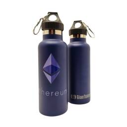 Botella Termica ETHEREUM Doble Pared En Acero Inox 500 Ml Bitcoin cripto