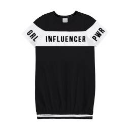 Vestido Manga Corta Influencer Estilo Deportivo