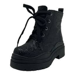 Bota Brillante Con Cordones Infantil Redak