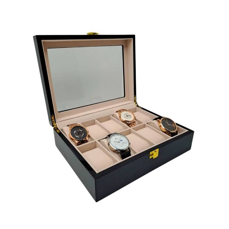 Caja Organizadora Relojes Cofre Reloj Exhibidor Para 10