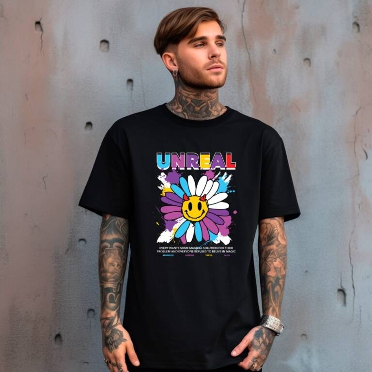 Remera Estampada 100% algodn Unreal