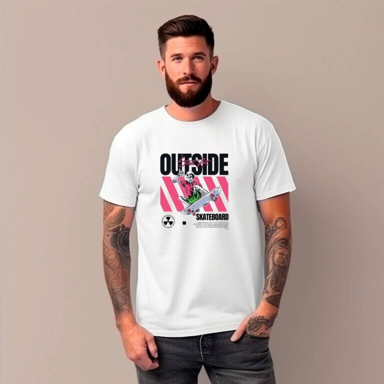 Remera Estampada 100% algodn Outiside