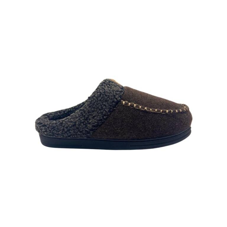 Pantufla Chinela Con Corderito Sinttico Trmica Para Hombre