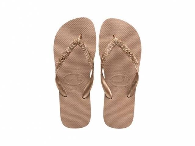 Ojotas Havaianas Top Tiras Doradas